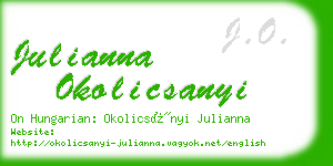 julianna okolicsanyi business card